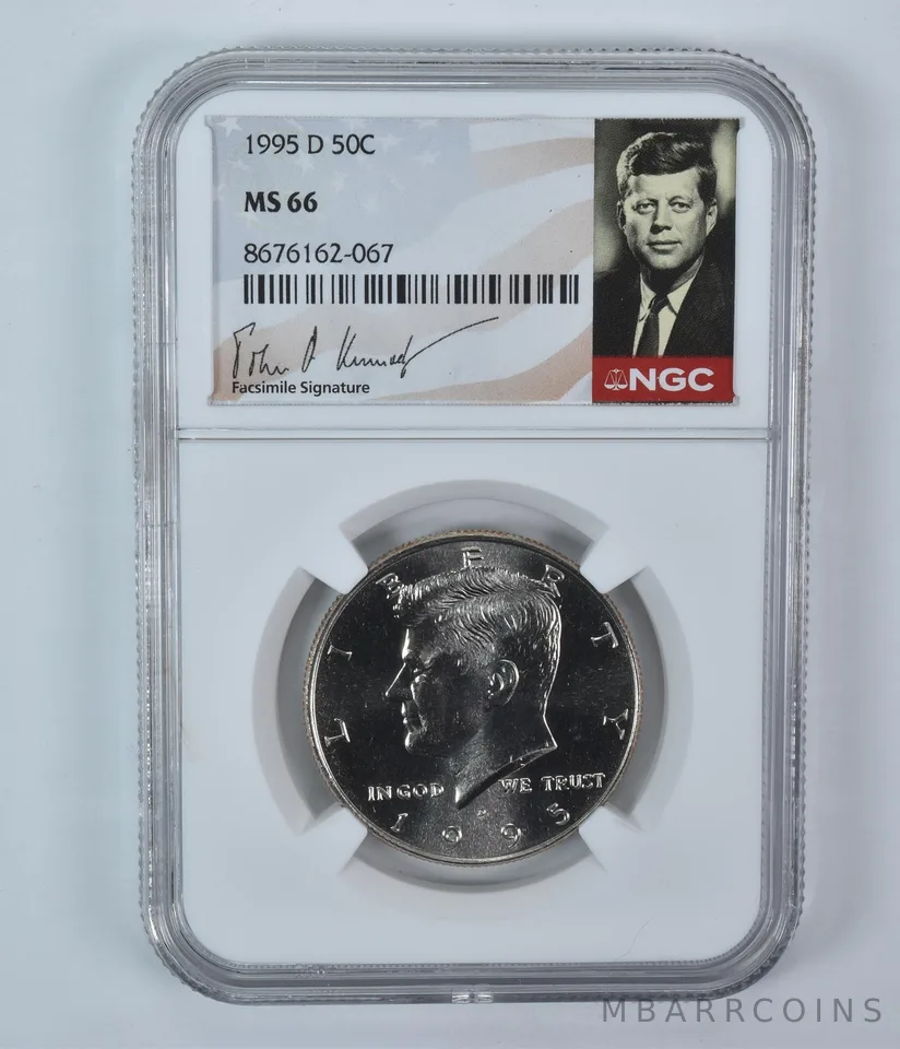 1995-D Kennedy Half Dollar MS66 NGC Signature Label