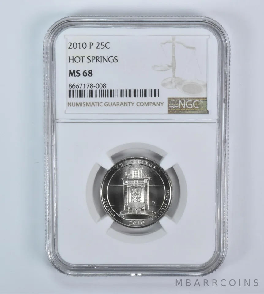 2010-P Washington Quarter ATB Hot Springs MS68 NGC