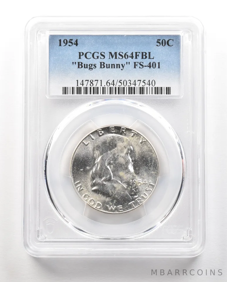 1954 Franklin Half Dollar Bugs Bunny FS-401 MS64 FBL PCGS a4857
