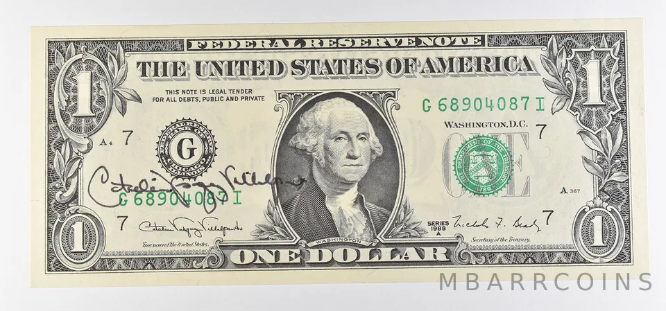 1988 A $1 Chicago IL FRN Green Seal Courtesy Signature *0906
