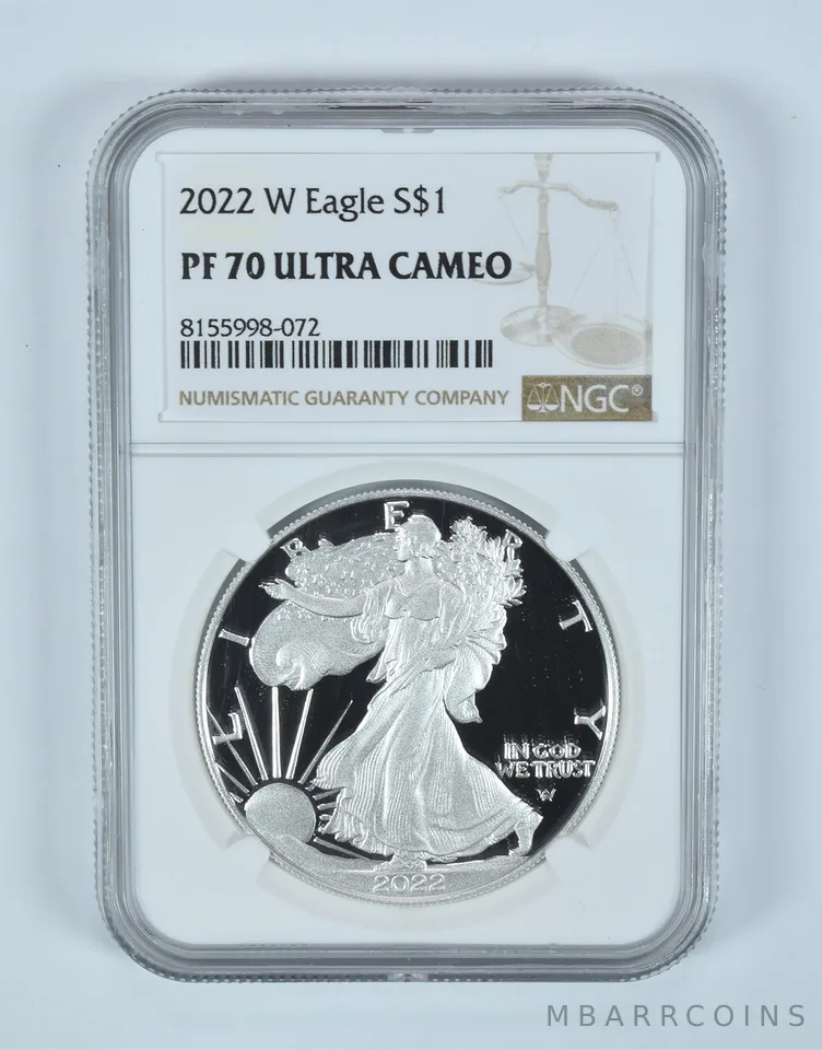 2022-W American Silver Eagle PF70 UCAM NGC Brown Label