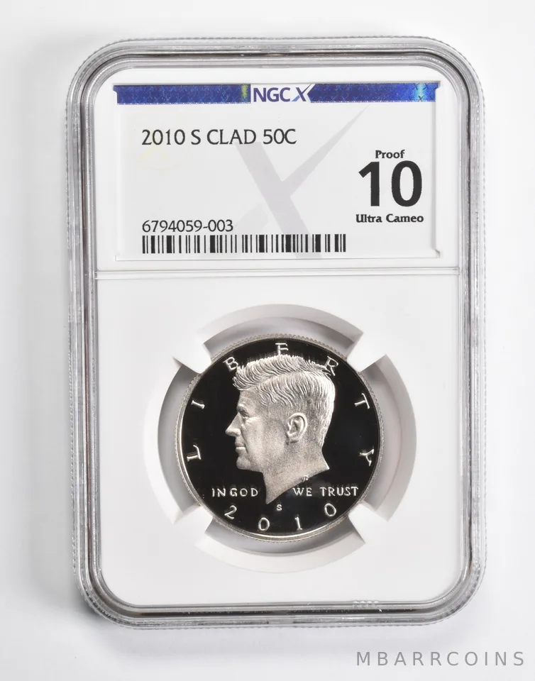 2010-S Kennedy Half Dollar CLAD Proof 10 UCAM NGC X NGCX