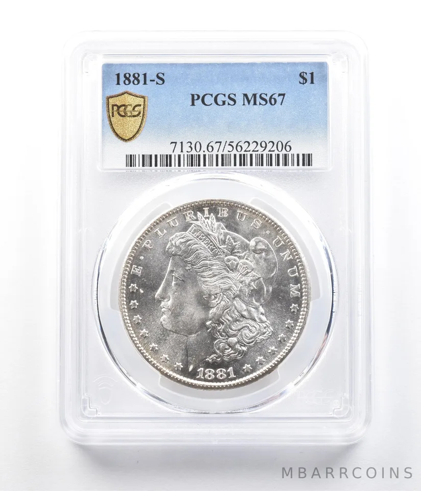 1881-S Morgan Silver Dollar MS67 PCGS *6314