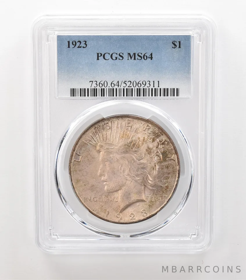 1923 Peace Silver Dollar MS64 PCGS Beautiful Tone a6916