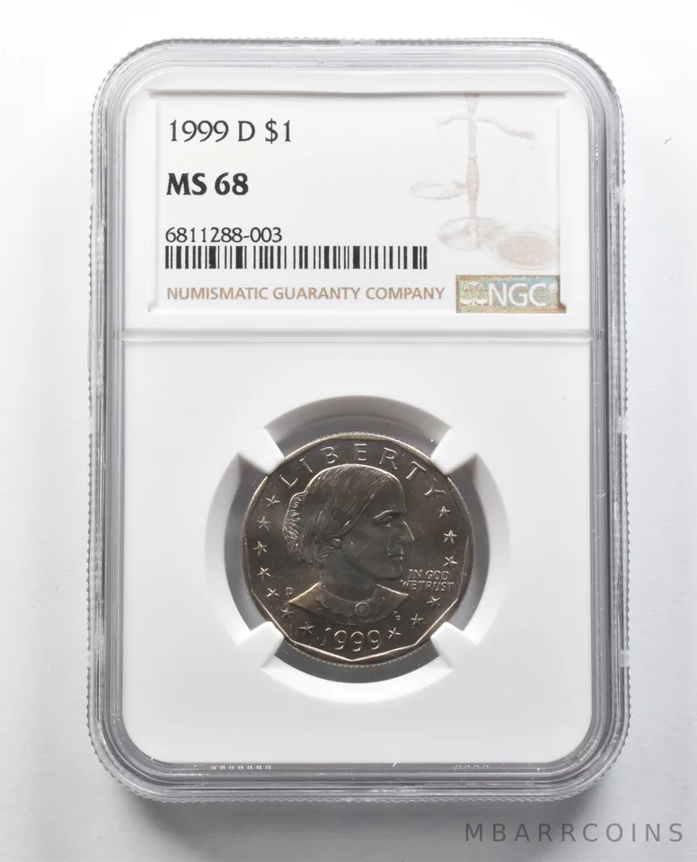 MS68 1999-D Susan B Anthony Dollar NGC *2233