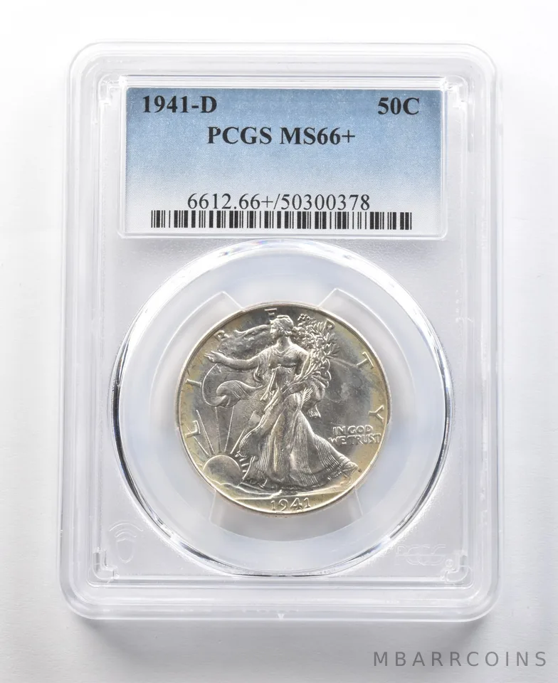 1941-D Walking Liberty Half Dollar MS66+ PCGS *0362