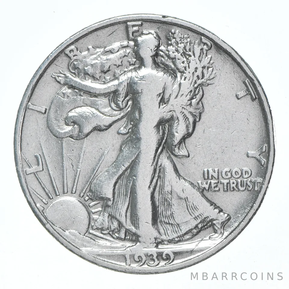XF/AU 1939-S Walking Liberty Half Dollar Polished 90% Silver