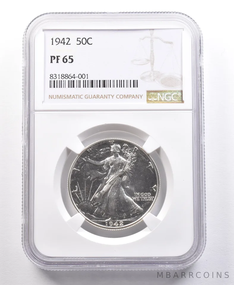 1942 Walking Liberty Half Dollar PF65 NGC *2141