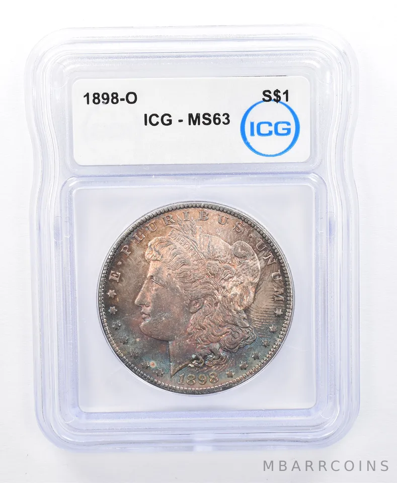1898-O Morgan Silver Dollar MS63 ICG Beautiful Tone a8715