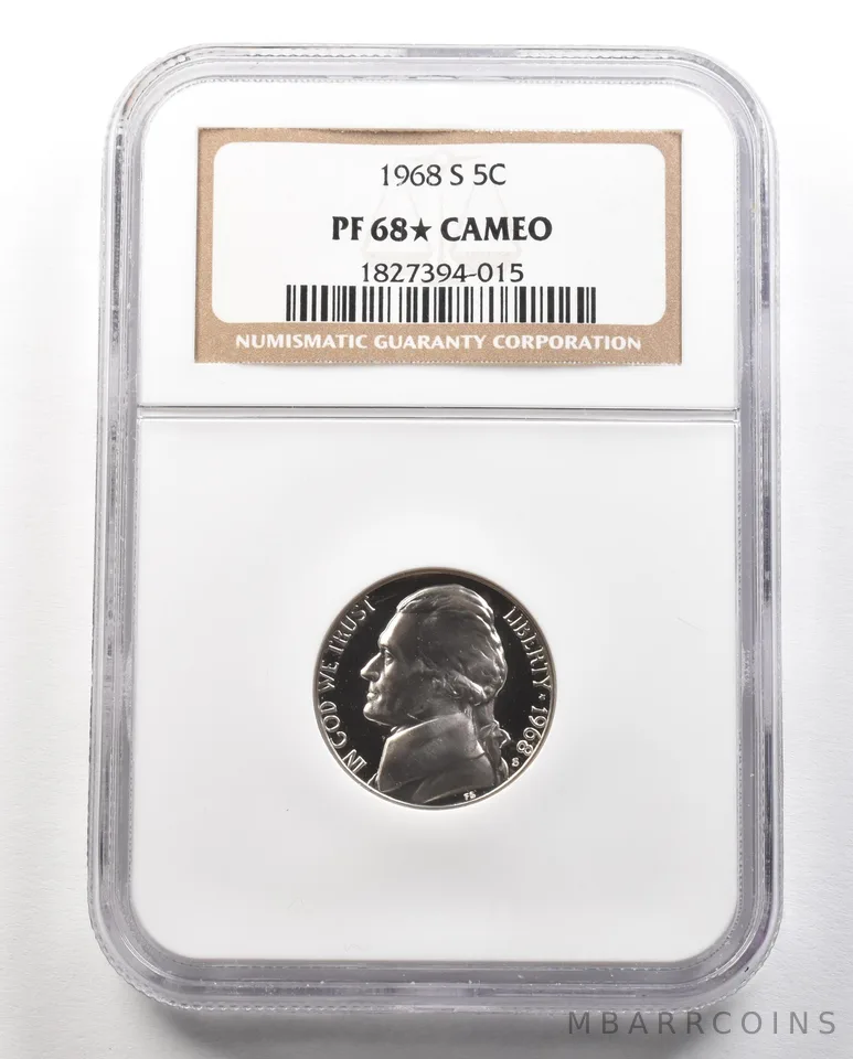 1968-S Jefferson Nickel PF68* STAR Cameo NGC a4729