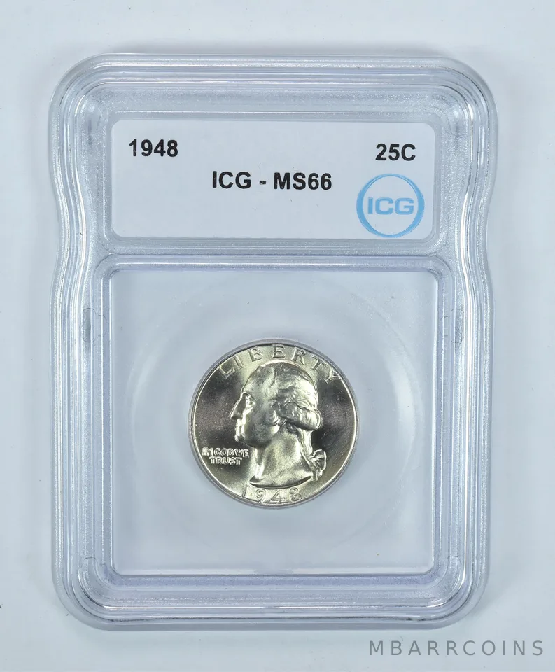 1948 Washington Quarter MS66 ICG