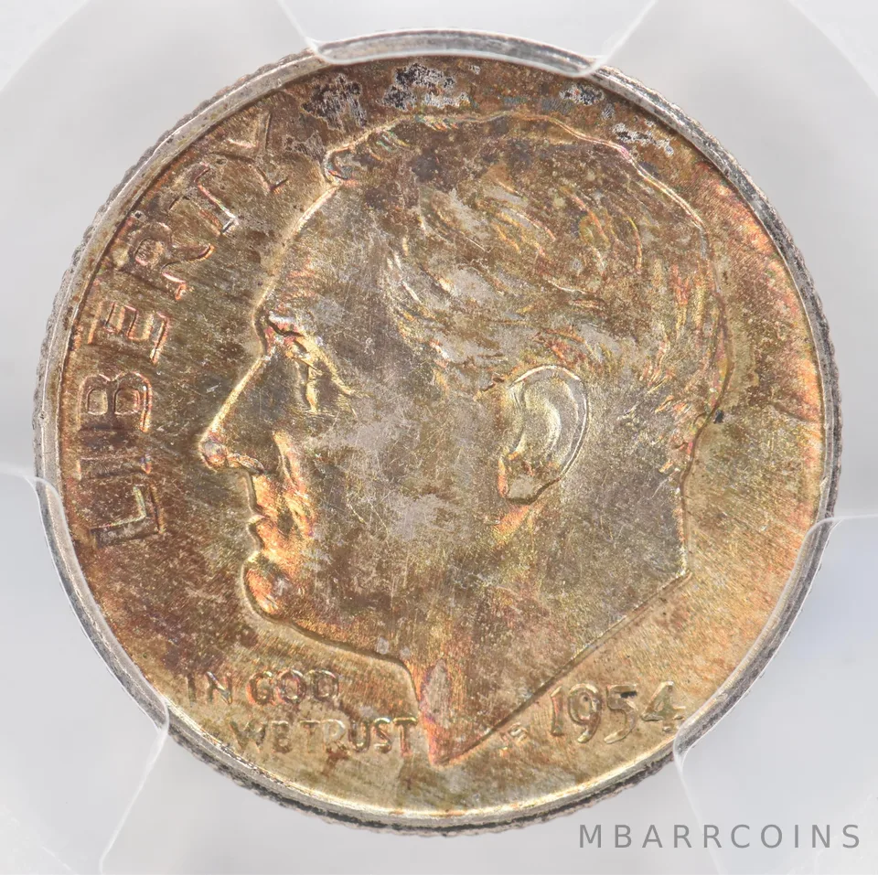 1954-D Roosevelt Dime MS62 PCGS Beautiful Tone *0893