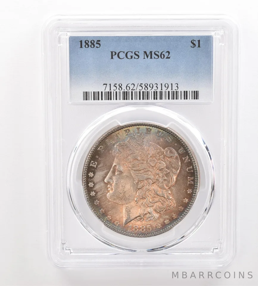1885 Morgan Silver Dollar MS62 PCGS Beautiful Tone *3217