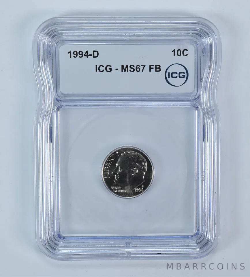1994-D Roosevelt Dime MS67 FB ICG