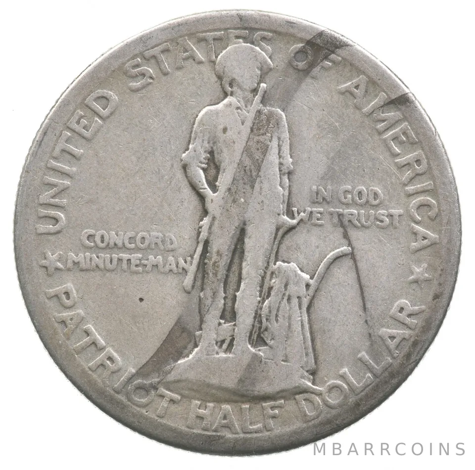 1925 Lexington-Concord Commemorative Half Dollar Lowball Pocket Piece a4766