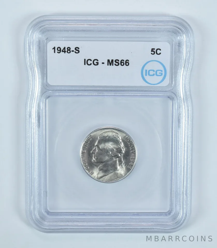 1948-S Jefferson Nickel MS66 ICG