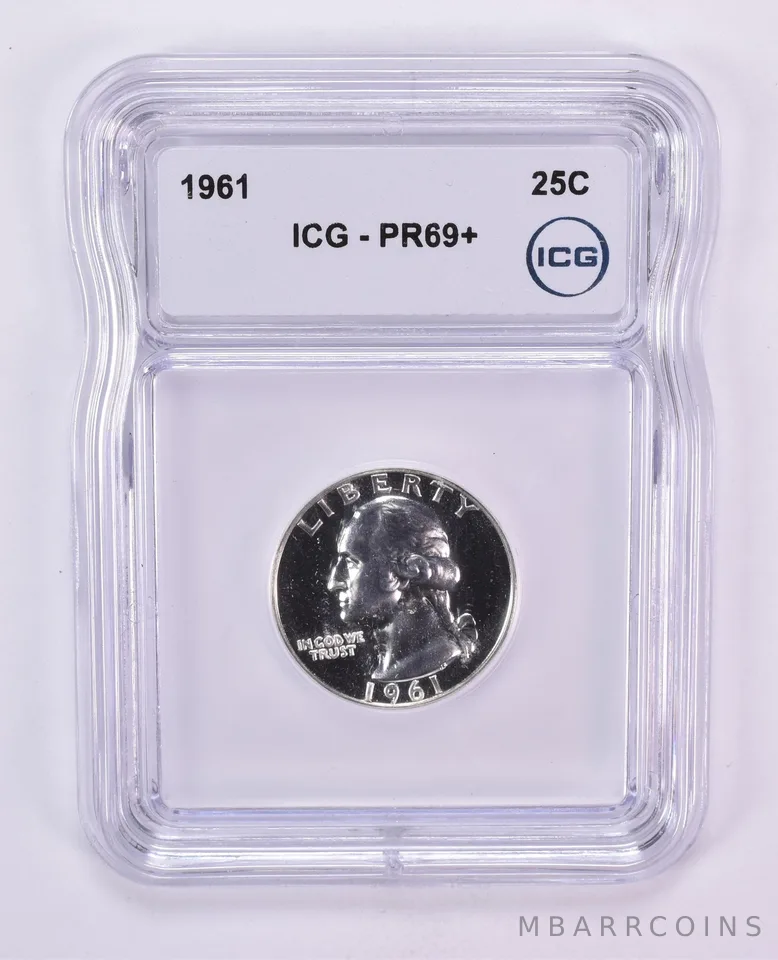 1961 Washington Quarter PR69+ ICG