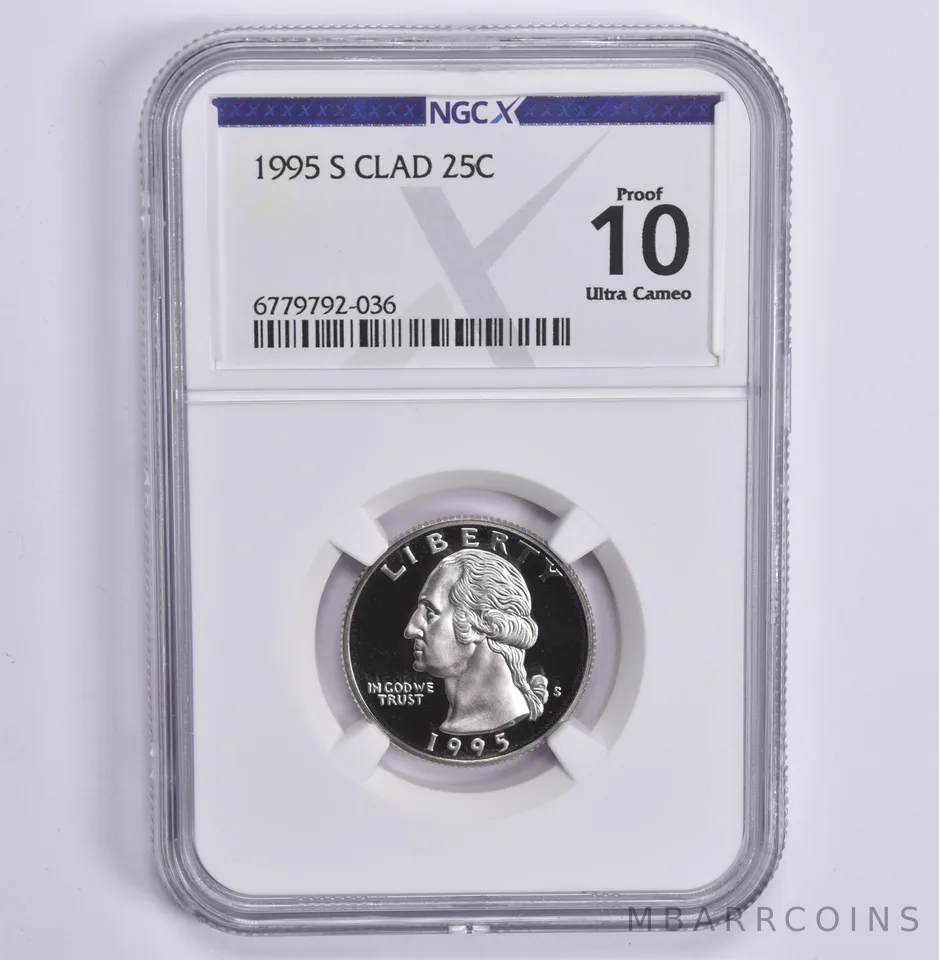1995-S Washington Quarter CLAD Proof 10 UCAM NGC X NGCX