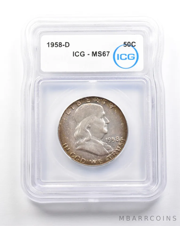 1958-D Franklin Half Dollar MS67 ICG *7608