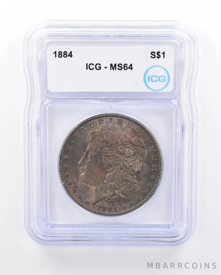 1884 Morgan Silver Dollar MS64 ICG Beautiful Tone *3711