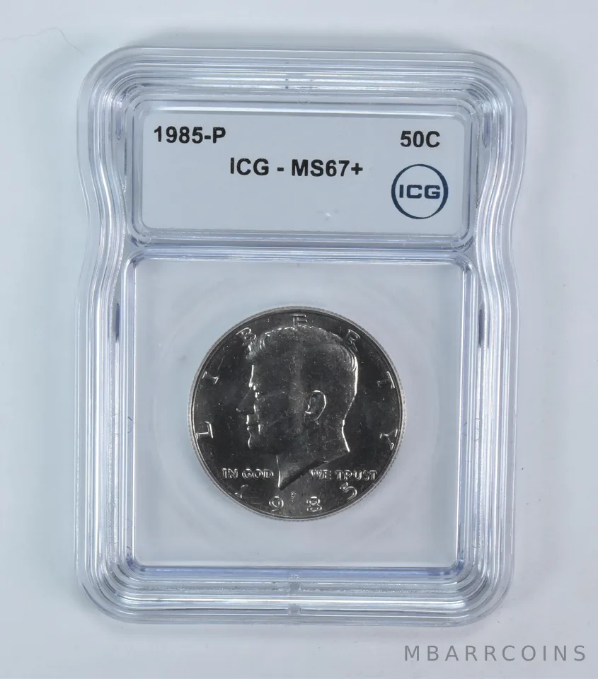 1985-P Kennedy Half Dollar MS67+ ICG