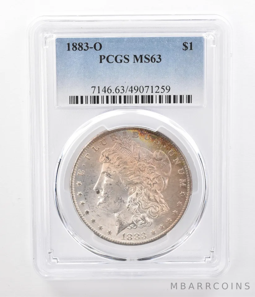 1883-O Morgan Silver Dollar MS63 PCGS Beautiful Tone a0699
