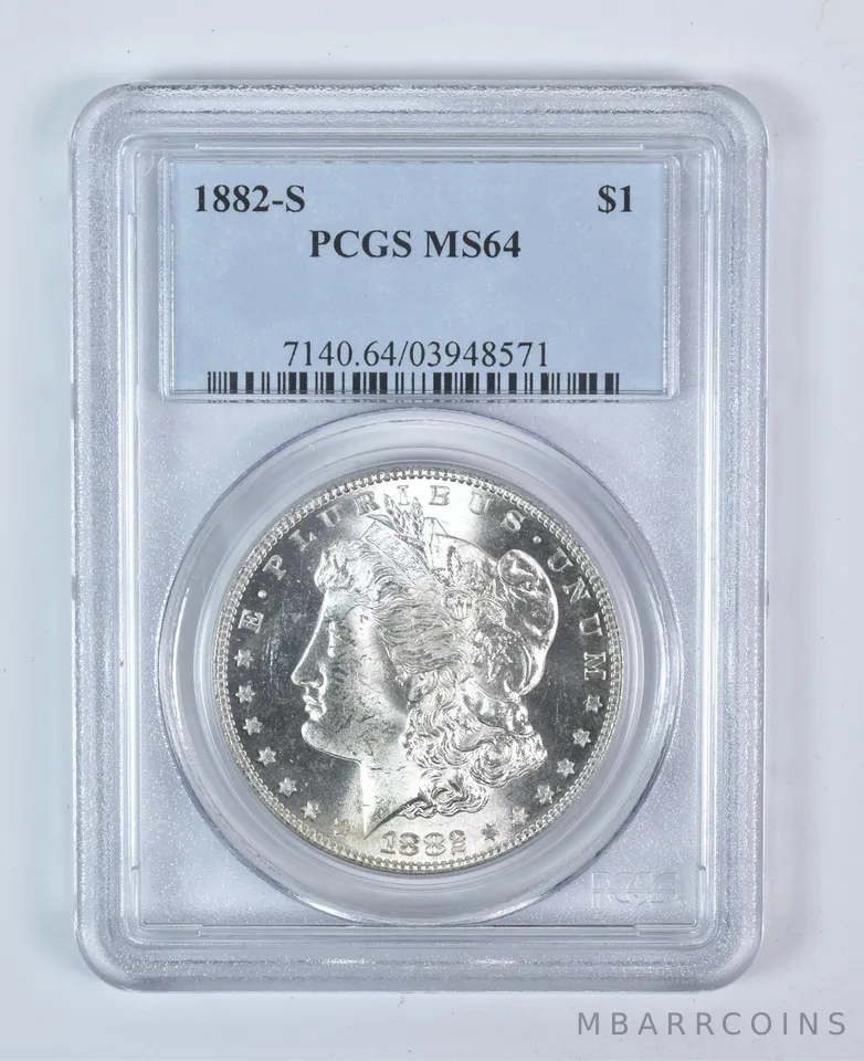 1882-S Morgan Silver Dollar MS64 PCGS Blue Label