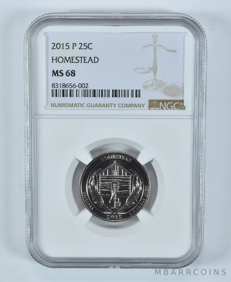 2015-P Washington Quarter Homestead America The Beautiful MS68 NGC