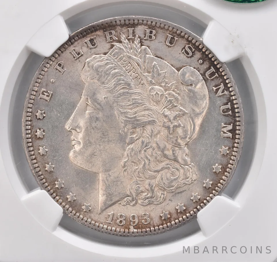 1893 Morgan Silver Dollar MS61 NGC CAC Beautiful Tone *1780
