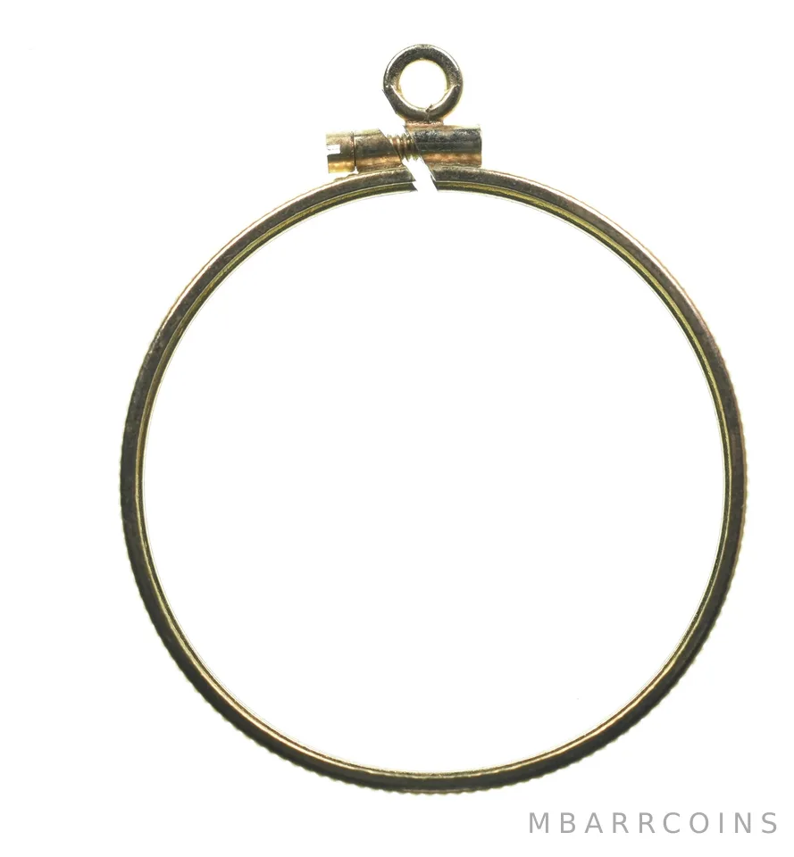 12K 28mm Gold Filled US Large Cent Coin Bezel Pendant Frame Edge *1275