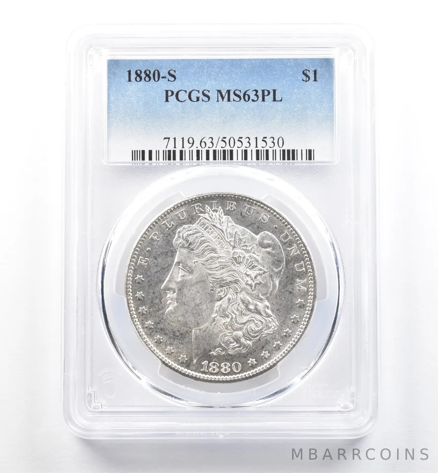 1880-S Morgan Silver Dollar MS63 PL PCGS *6060