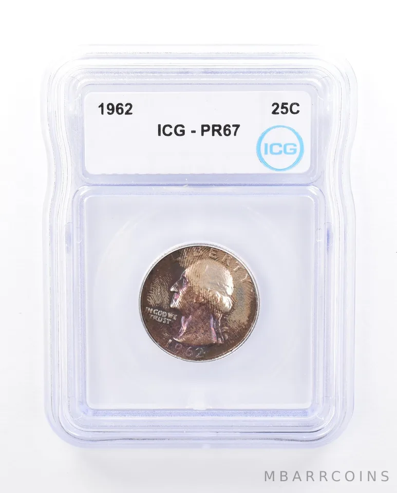 1962 Washington Quarter PR67 ICG Beautiful Tone a1571