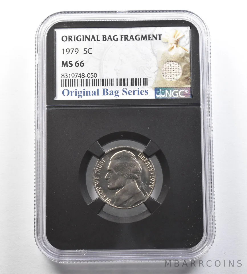 1979 Jefferson Nickel Original Bag Fragment MS66 NGC *7127