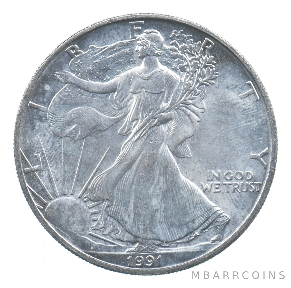 Better Date 1991 American Silver Eagle 1 Troy Oz .999 Fine Silver *761