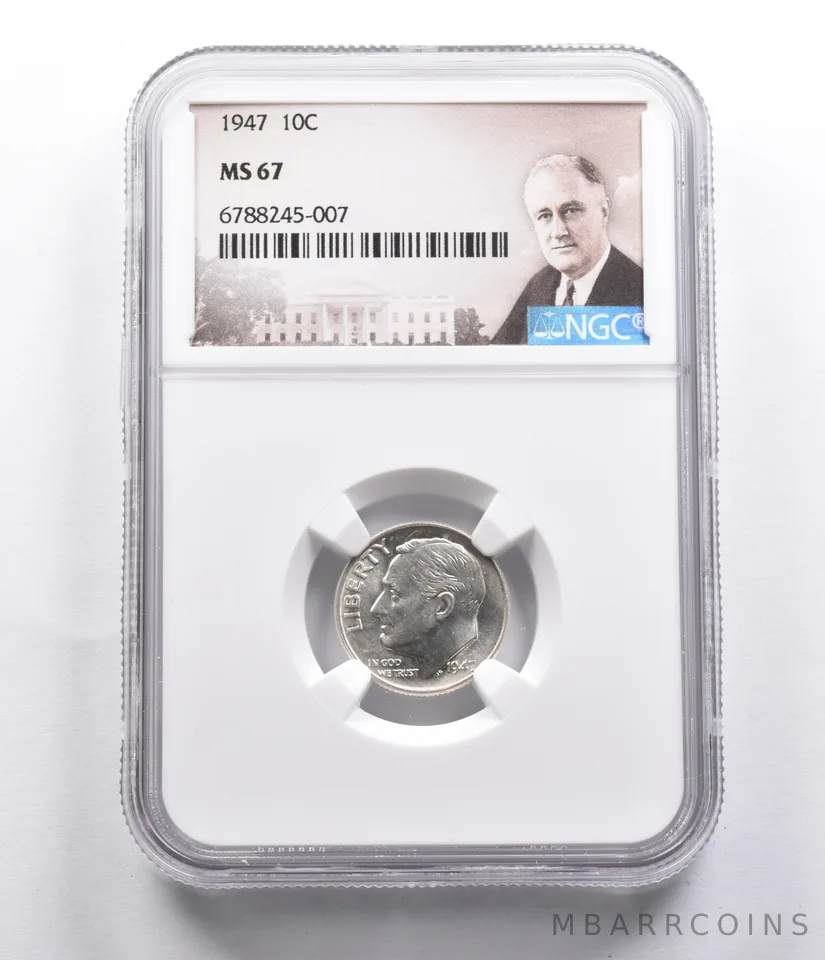 MS67 1947 Roosevelt Dime NGC a4049