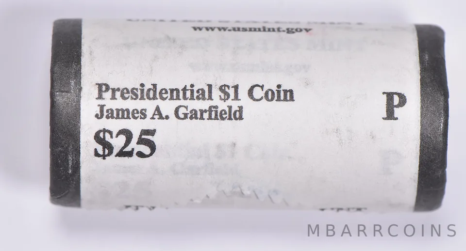 2011-P James Garfield Presidential $1 Coin Roll $25 Unc US Mint BU