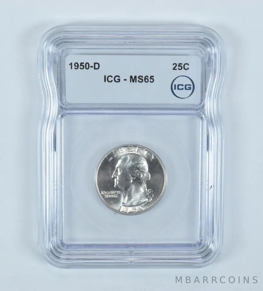 1950-D Washington Quarter MS65 ICG