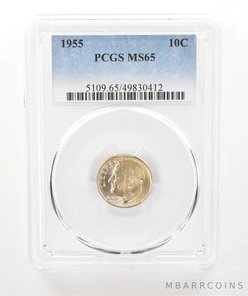 1955 Roosevelt Dime MS65 PCGS Beautiful Tone *5214