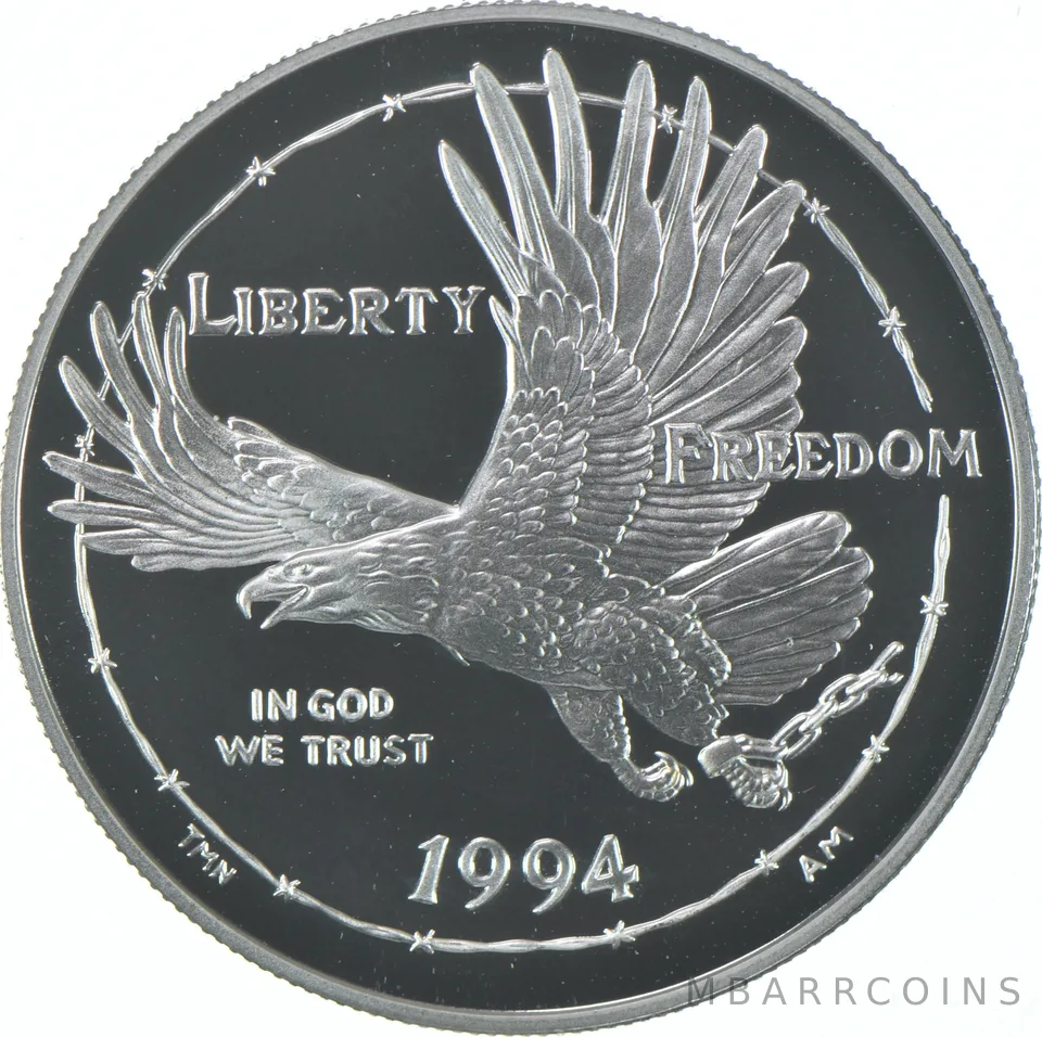 1994-P Proof POW Prisoners Vietnam War Commemorative Silver Dollar $1