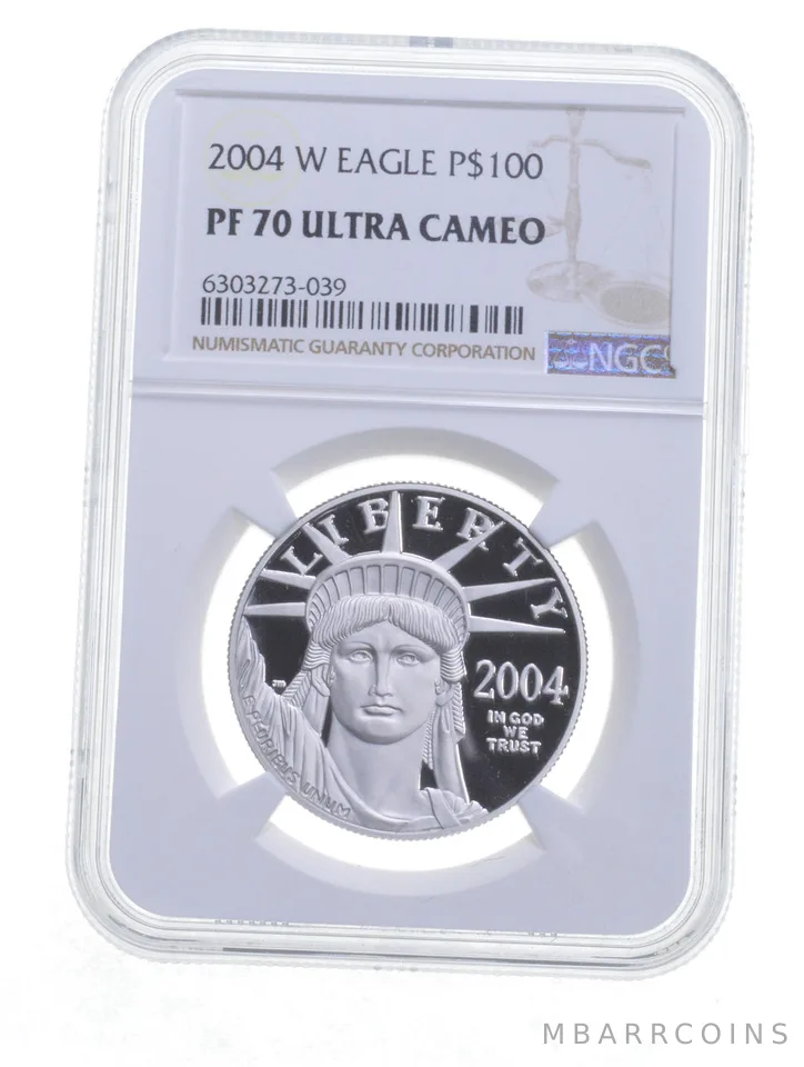 PF70 UCAM 2004-W $100 American Platinum Eagle - Graded NGC *6028