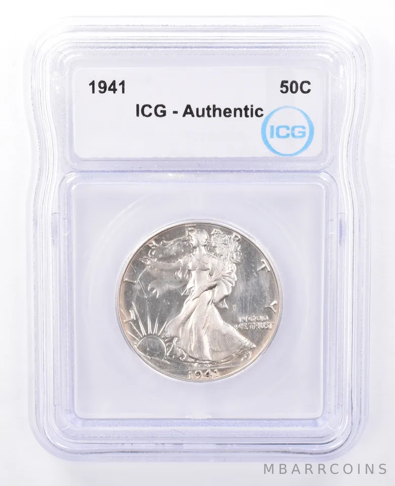 1941 Walking Liberty Half Dollar Authentic ICG *9391
