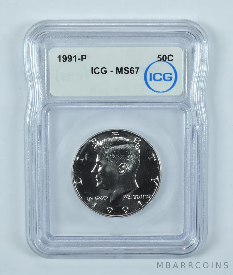 1991-P Kennedy Half Dollar MS67 ICG