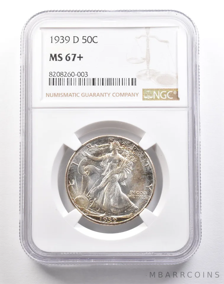 1939-D Walking Liberty Half Dollar MS67+ NGC a2219