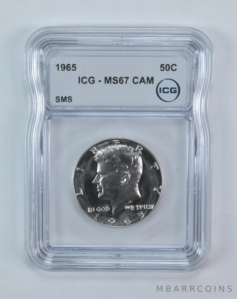 1965 Kennedy Half Dollar SMS MS67 CAM ICG