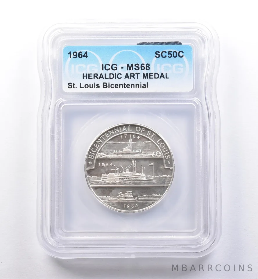 1964 So Called Half Dollar St Louis Bicentennial MS68 ICG *8446