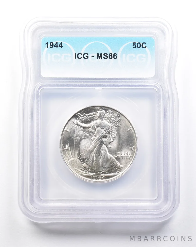 1944 Walking Liberty Half Dollar MS66 ICG *2176