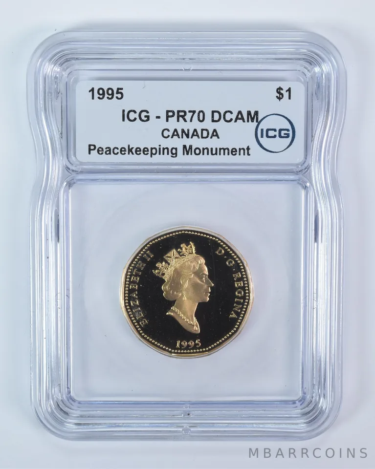 1995 Canada 1 Dollar Peacekeeping Monument PR70 DCAM ICG