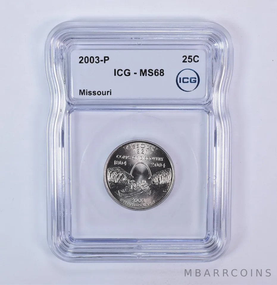 2003-P Washington State Quarter Missouri MS68 ICG