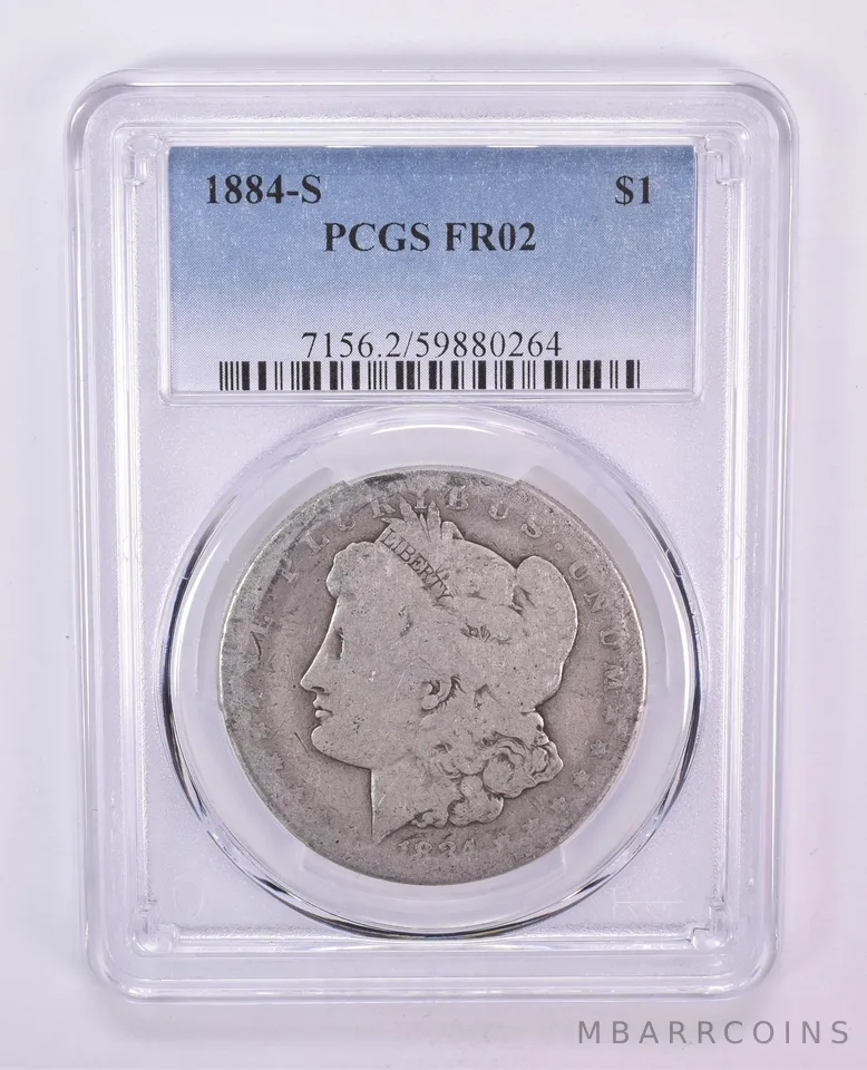 1884-S Morgan Silver Dollar FR02 PCGS Blue Label Lowball