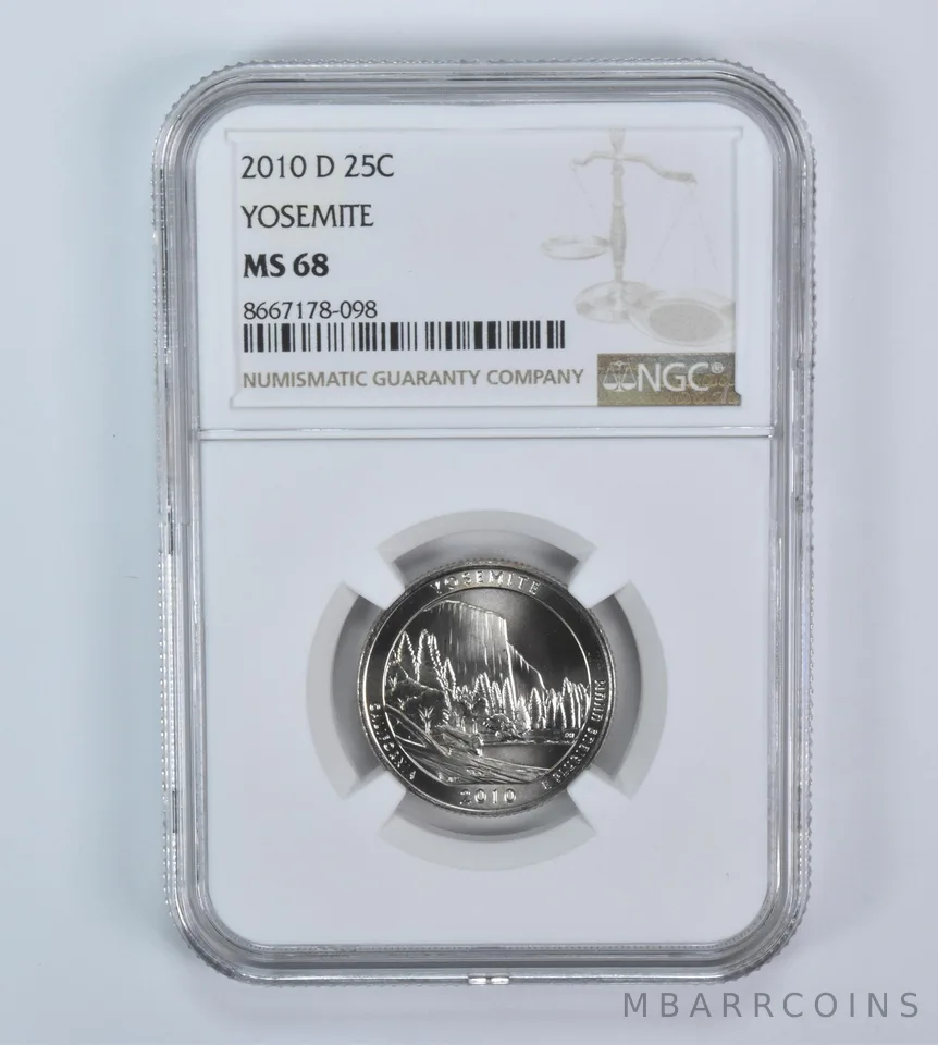 2010-D Washington Quarter ATB Yosemite MS68 NGC